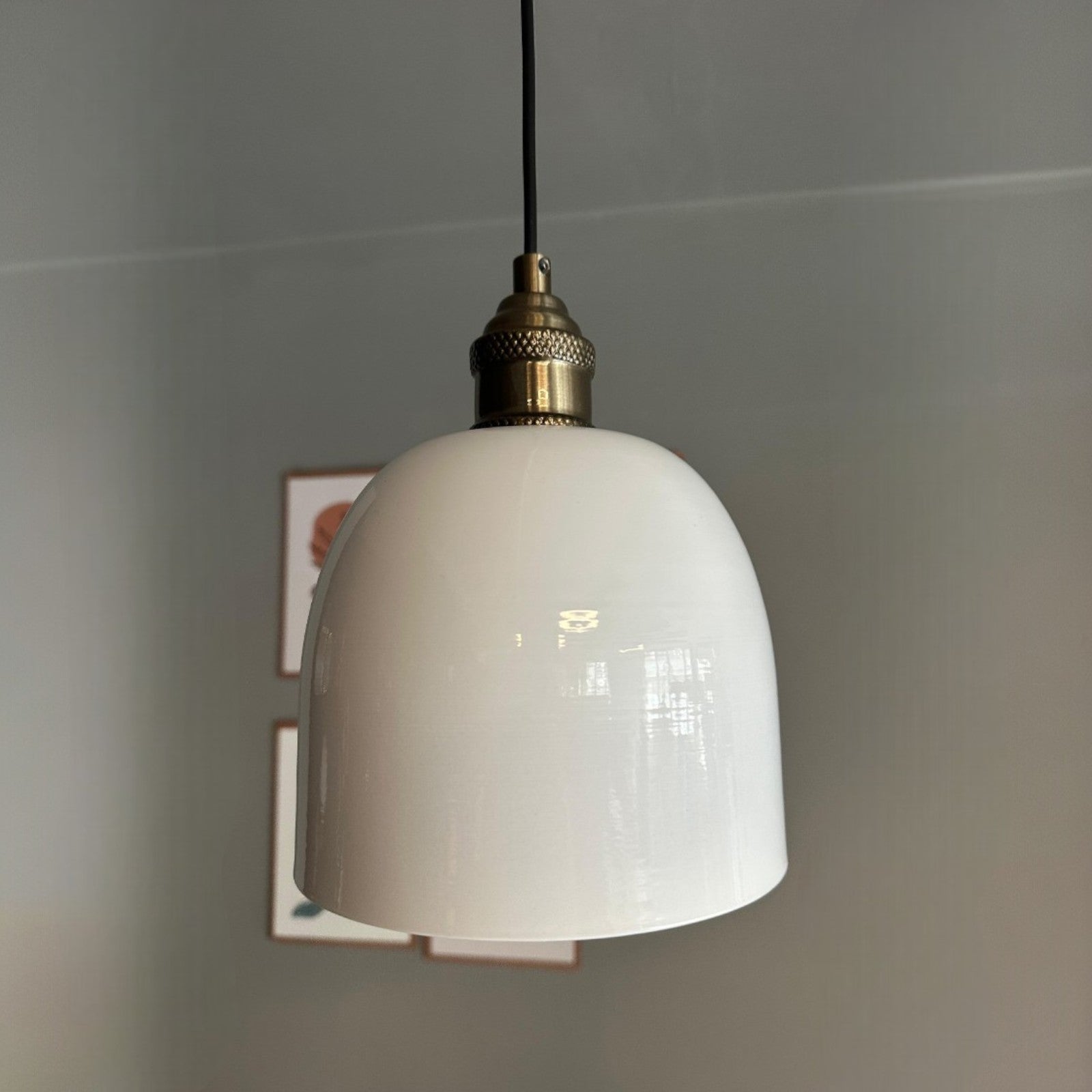 Tiefer Antiker Tulpenkopf-Einzelleuchter